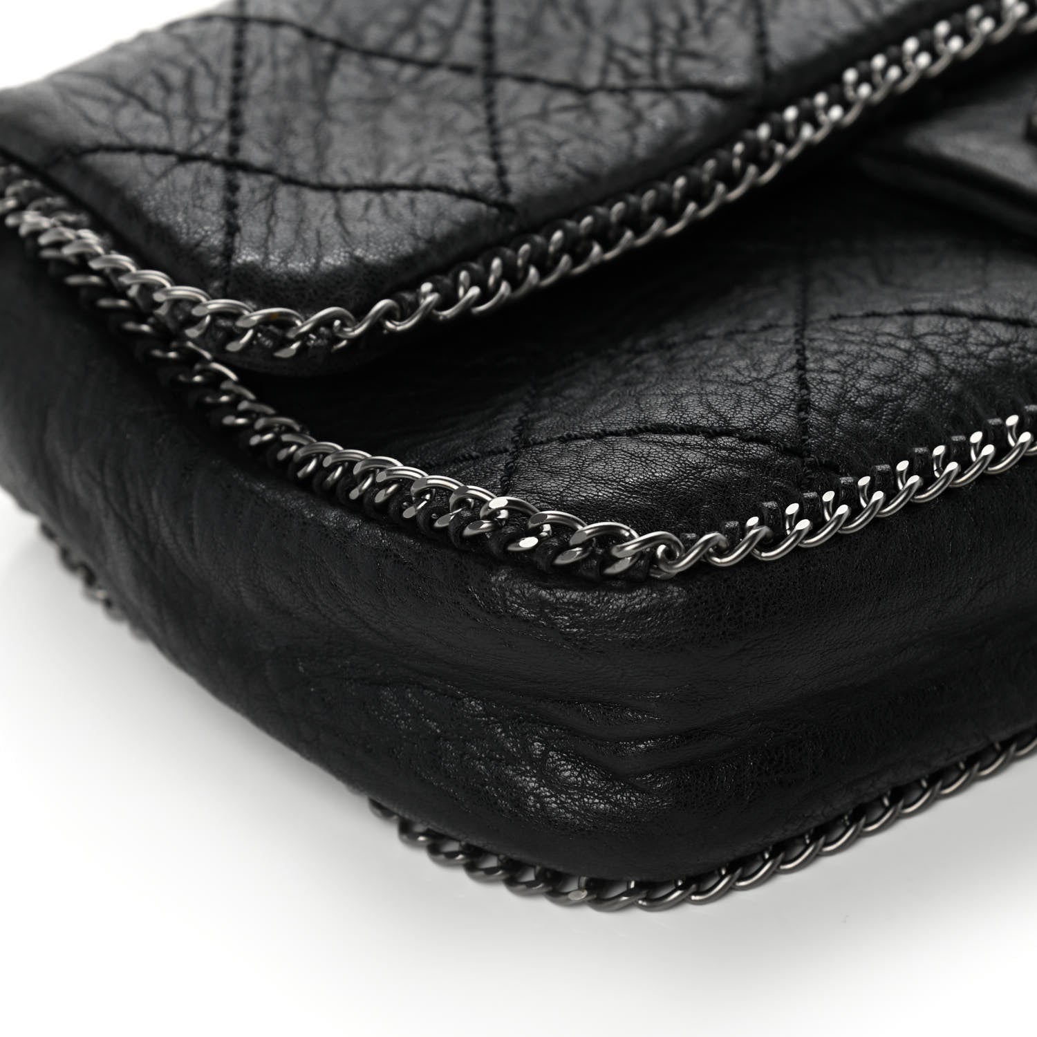 Chanel Distressed Lambskin Medium Leo Lion Flap Black 9 of 9