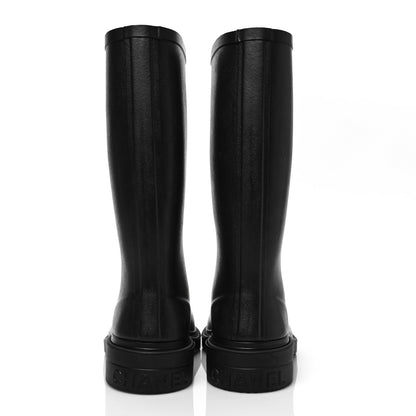 Chanel Caoutchouk CC High Boots 37 Black 5 of 8