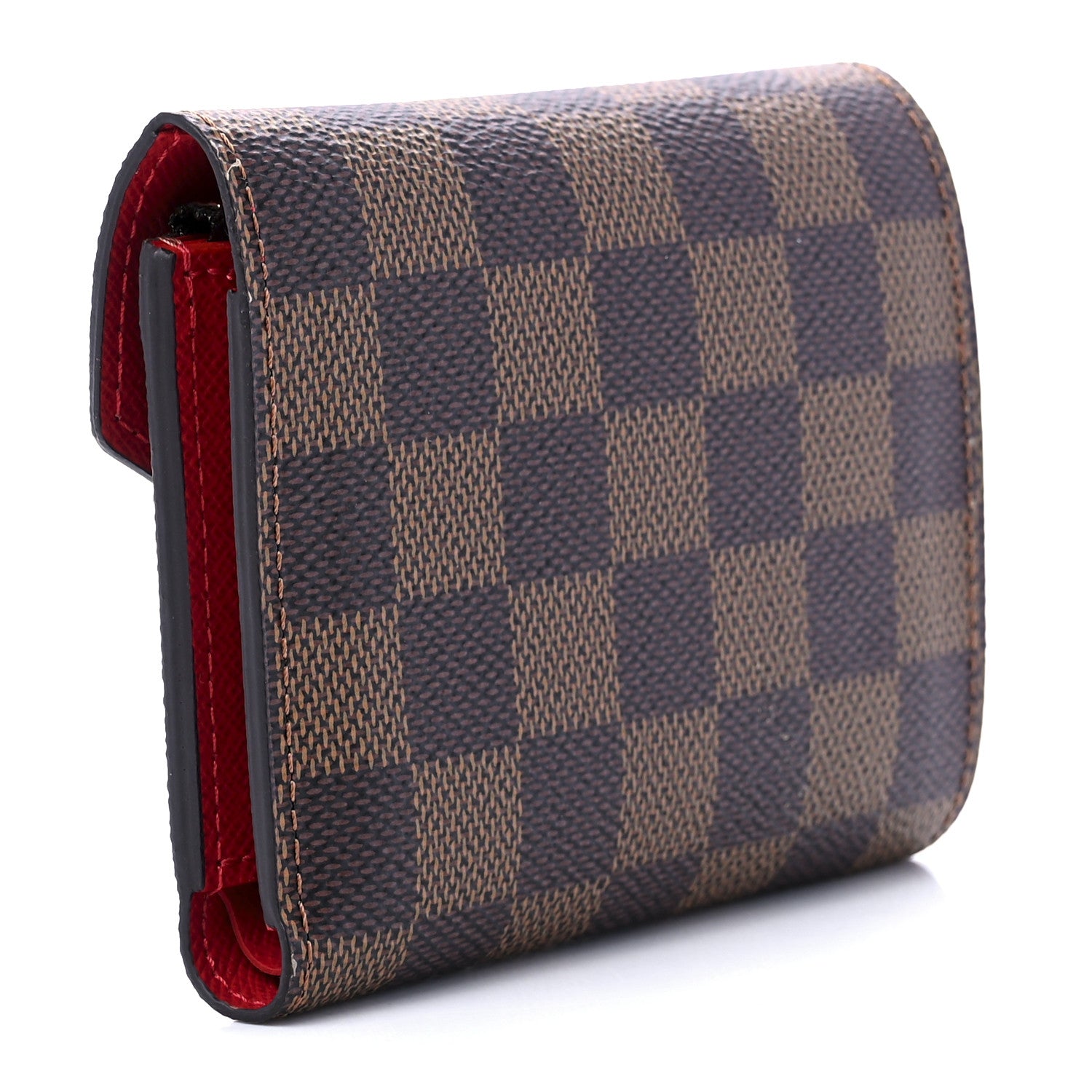 Louis Vuitton Damier Ebene Victorine Wallet Red 2 of 9