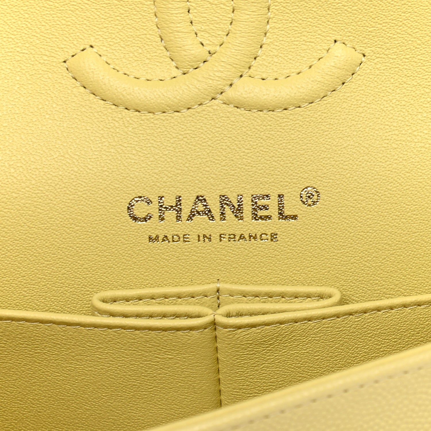 Chanel Caviar Quilted Small Double Flap Yellow 5 of 8
