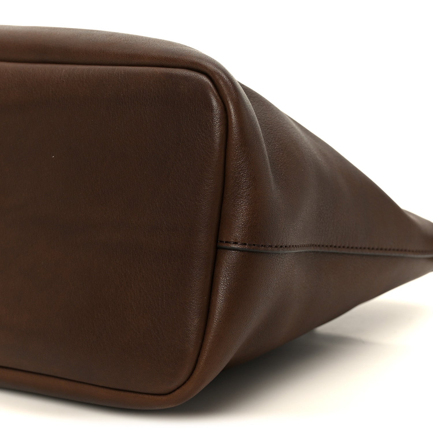The Row Calfskin Marcel Slouchy Top Handle Bag Deep Brown 9 of 9