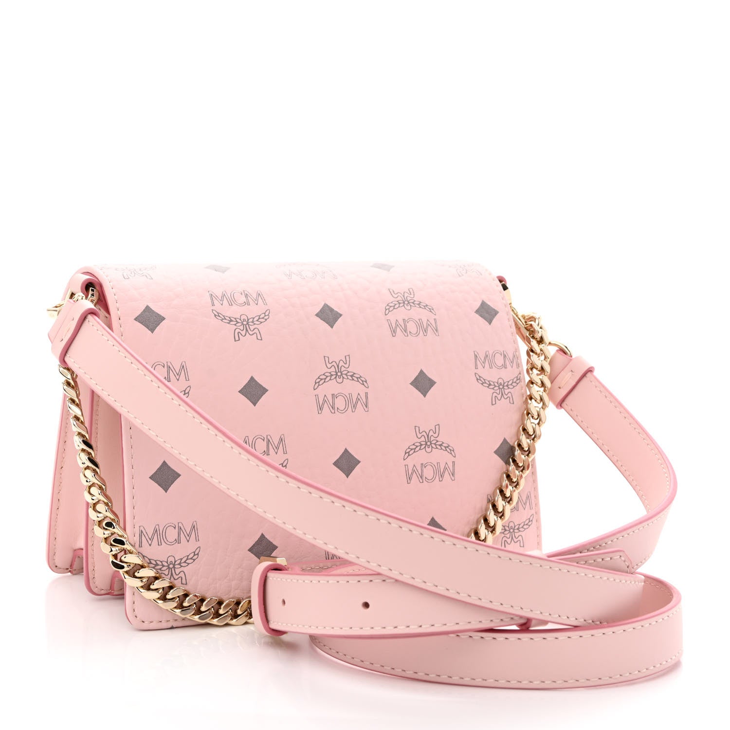 MCM Visetos Mini Patricia Crossbody Bag Powder Pink 2 of 9