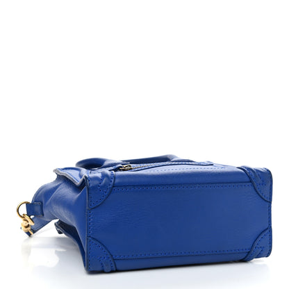 Celine Smooth Calfskin Nano Luggage Royal Blue 3 of 9