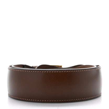 Gucci Efesto Leather Horsebit 25mm Belt 80 32 Brown Sugar 2 of 4
