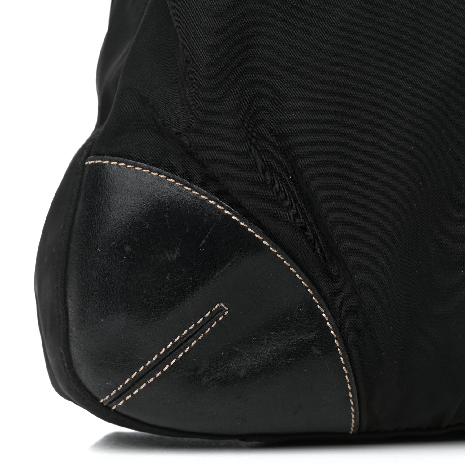 Prada Tessuto Nylon Soft Calf Tote Black 12 of 13