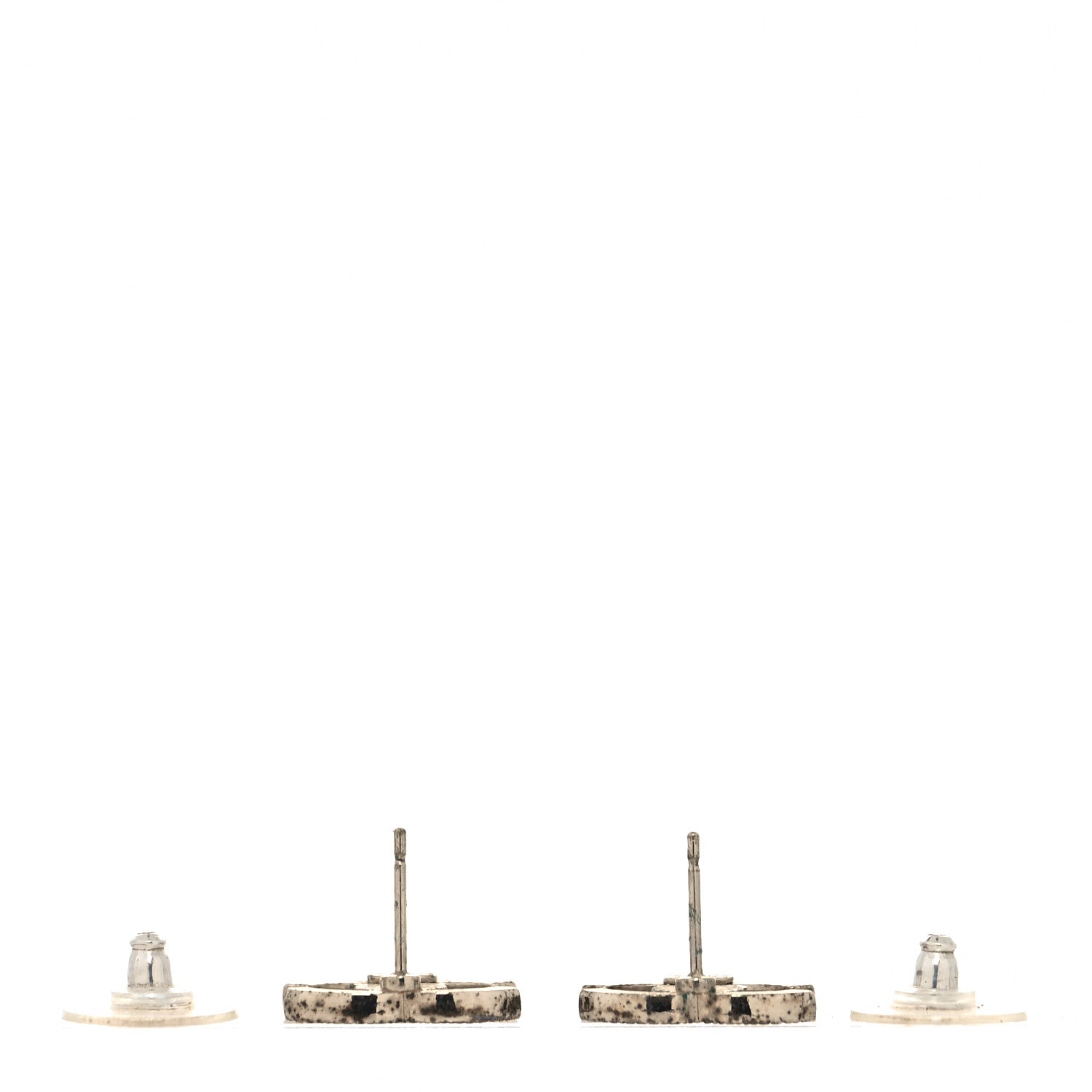 Chanel Crystal Large CC Earrings Silver 3 of 5