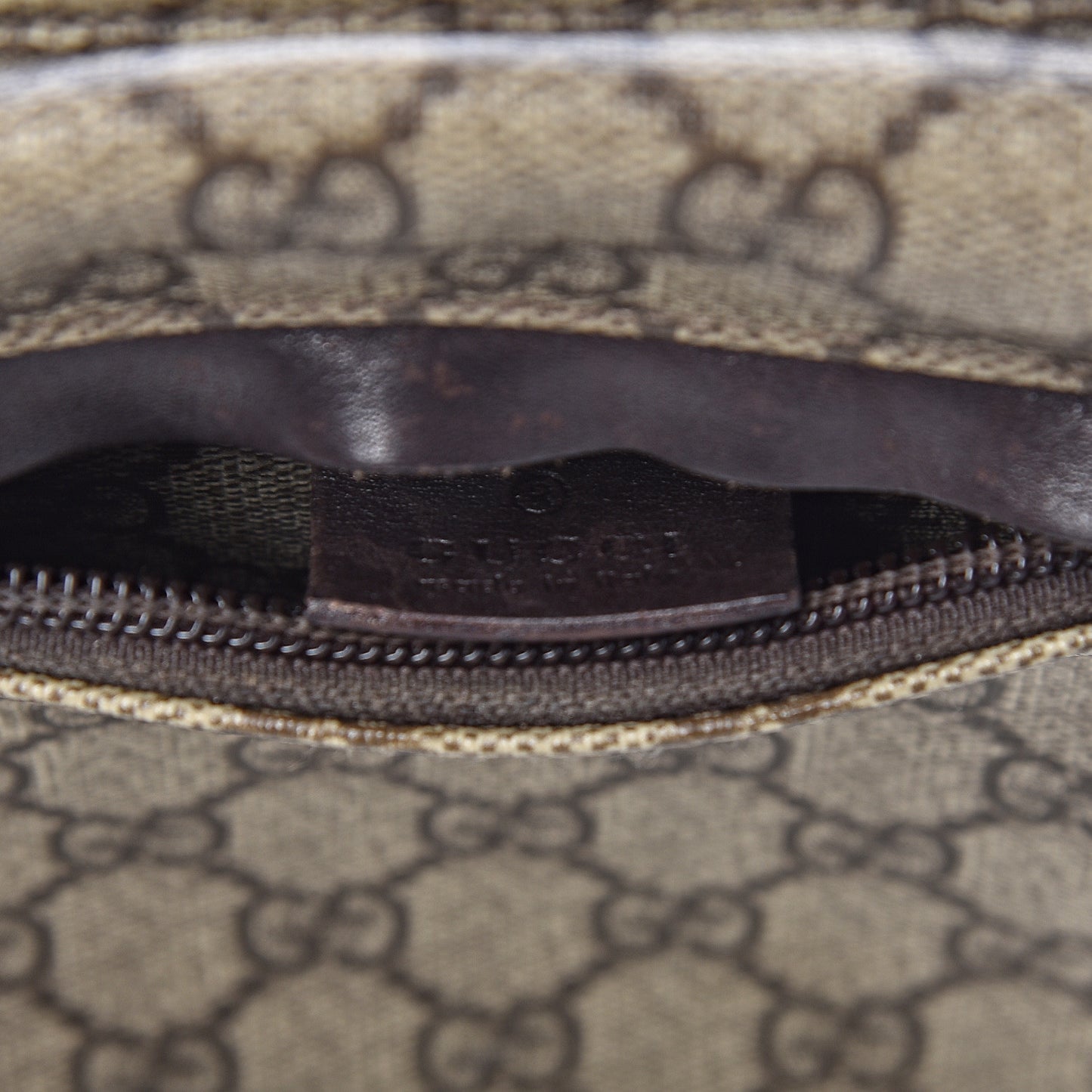 GG Plus Monogram Double Pocket Belt Bag Dark Brown