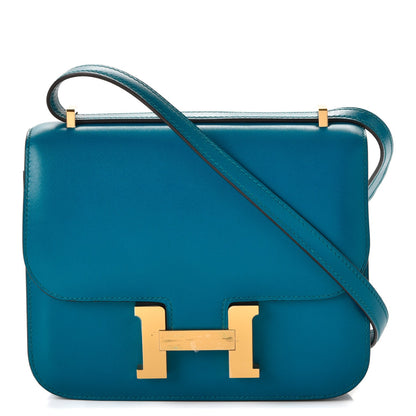 Hermes Tadelakt Constance 18 Bleu Izmir 1 of 20
