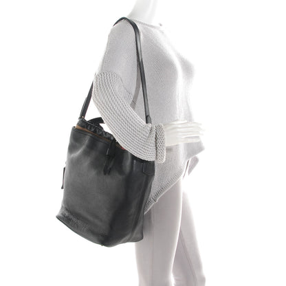 Burberry Grainy Calf Bucket Shoulder Bag Black 3 of 10