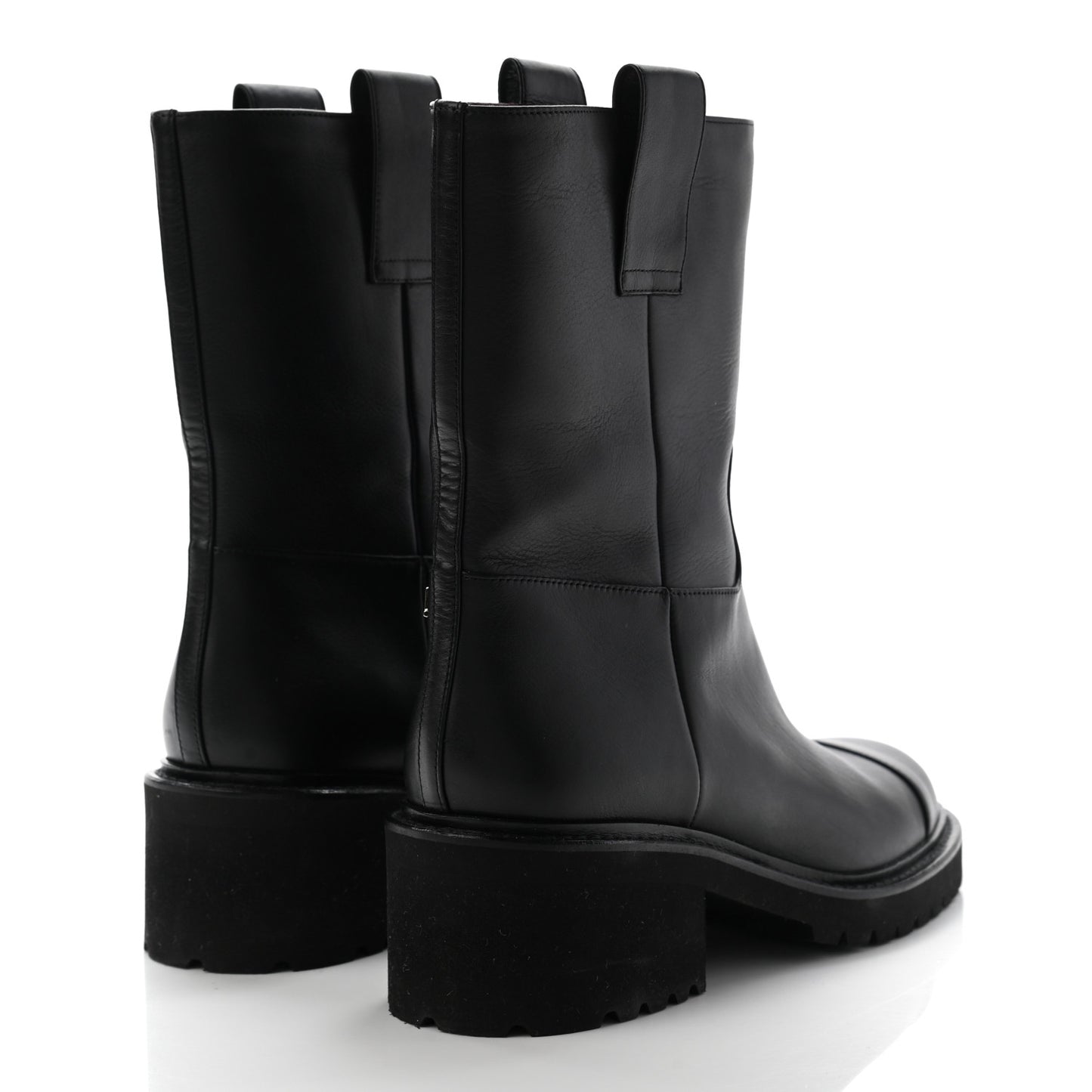Calfskin CC Ankle Boots 37 Black