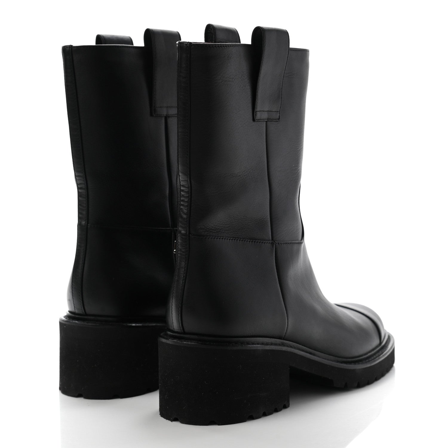 Chanel Calfskin CC Ankle Boots 37 Black 4 of 14
