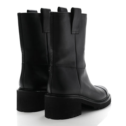 Chanel Calfskin CC Ankle Boots 37 Black 4 of 14
