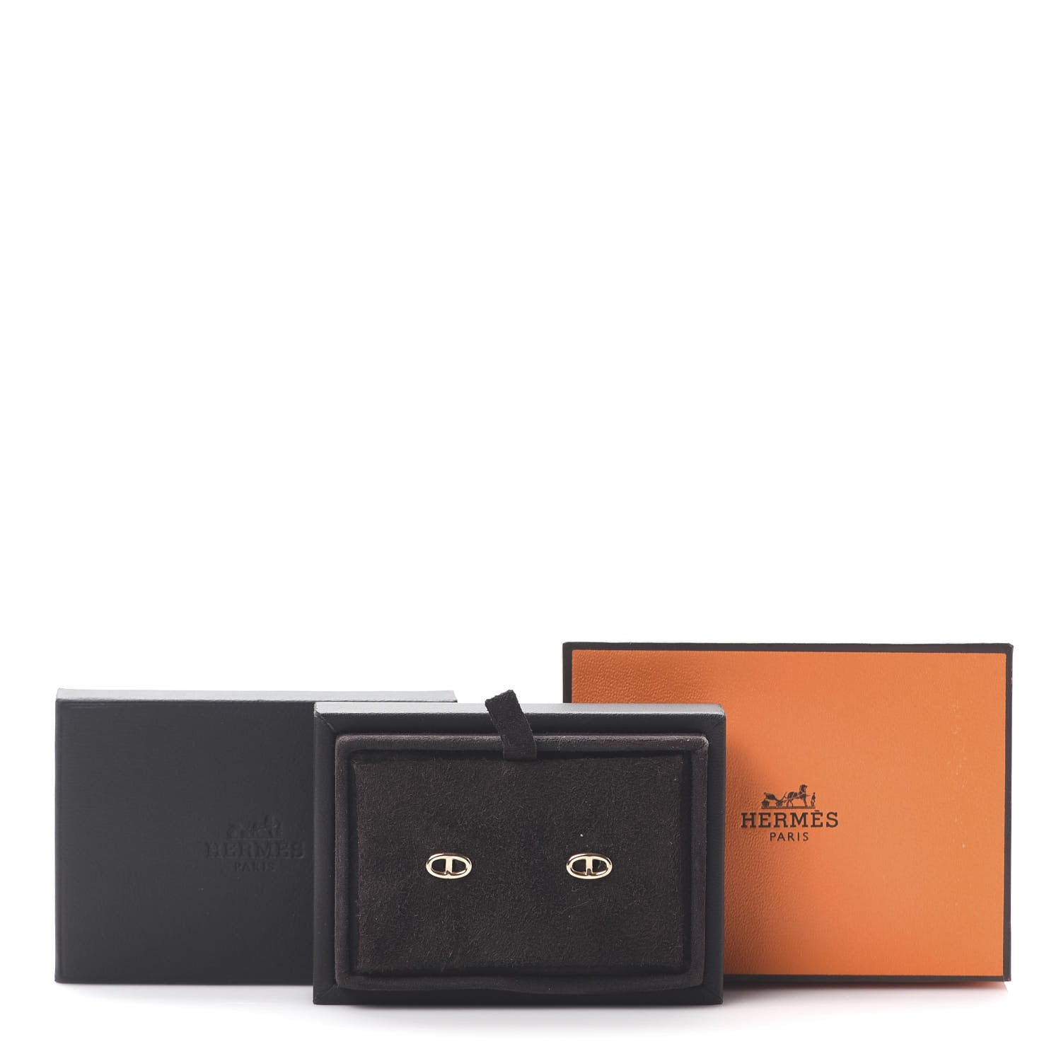 Hermes 18K Rose Gold TPM Farandole Stud Earrings 6 of 6