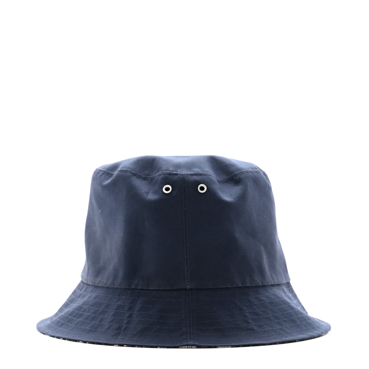 Polyester Cotton Oblique Teddy-D Brim Bucket Hat Blue