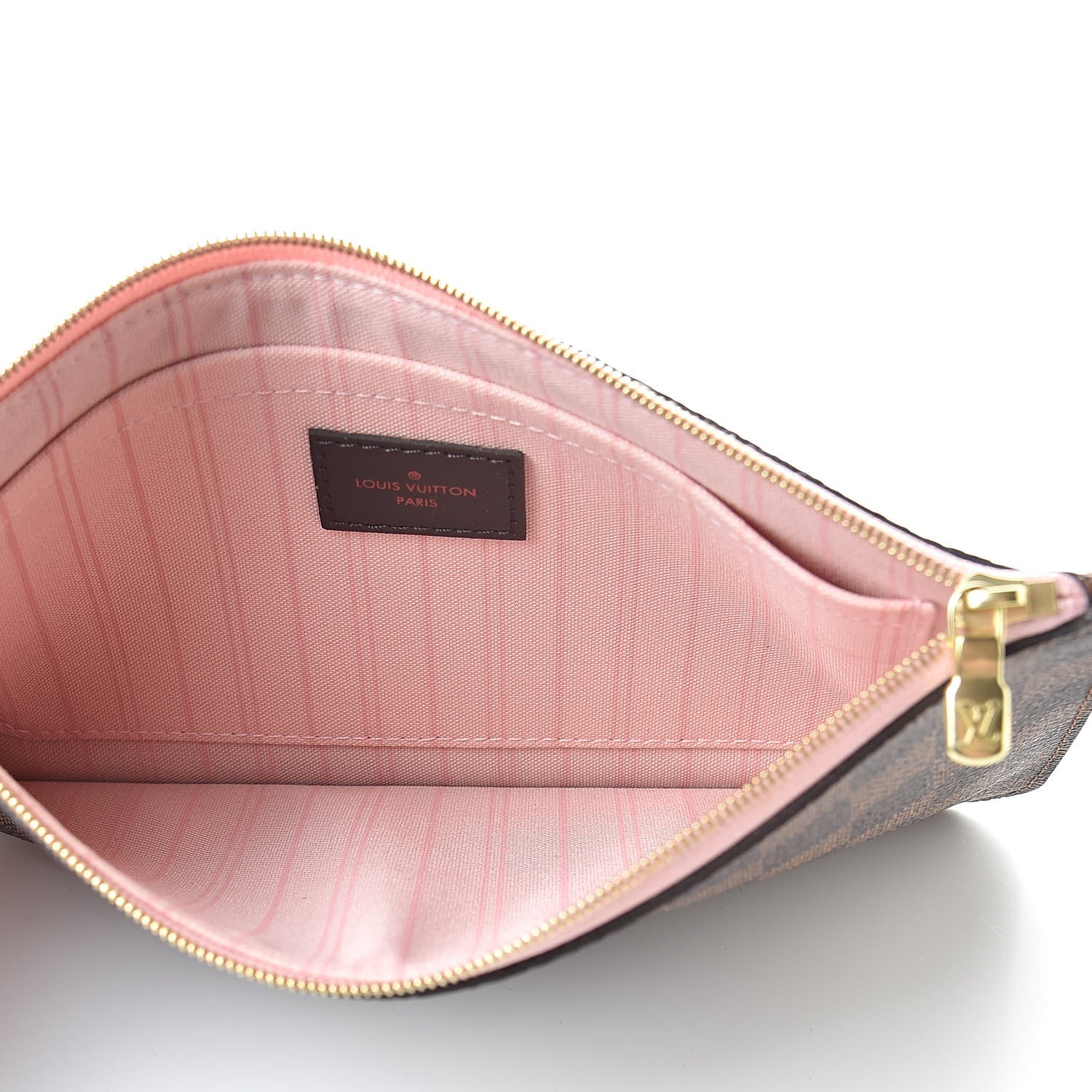 Louis Vuitton Damier Ebene Neverfull MM GM Pochette Rose Ballerine 5 of 10