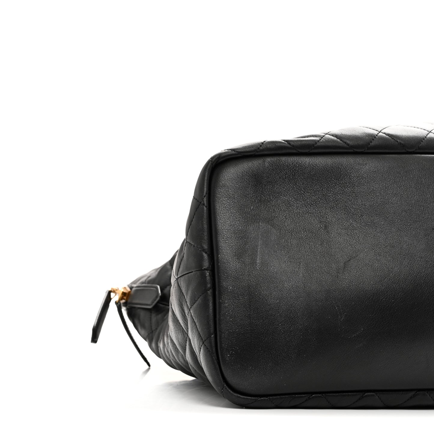 Calfskin Quilted ES Giant Travel Bag Black