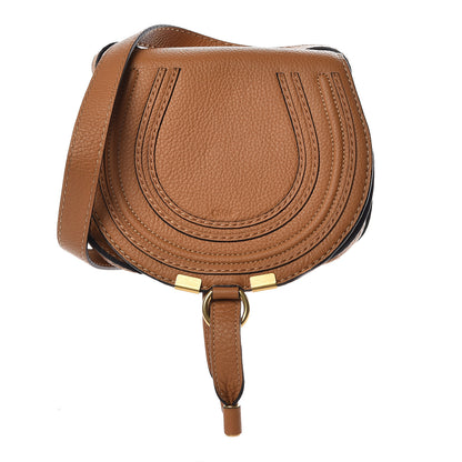 Chloe Calfskin Mini Marcie Round Crossbody Bag Autumnal Brown 1 of 10