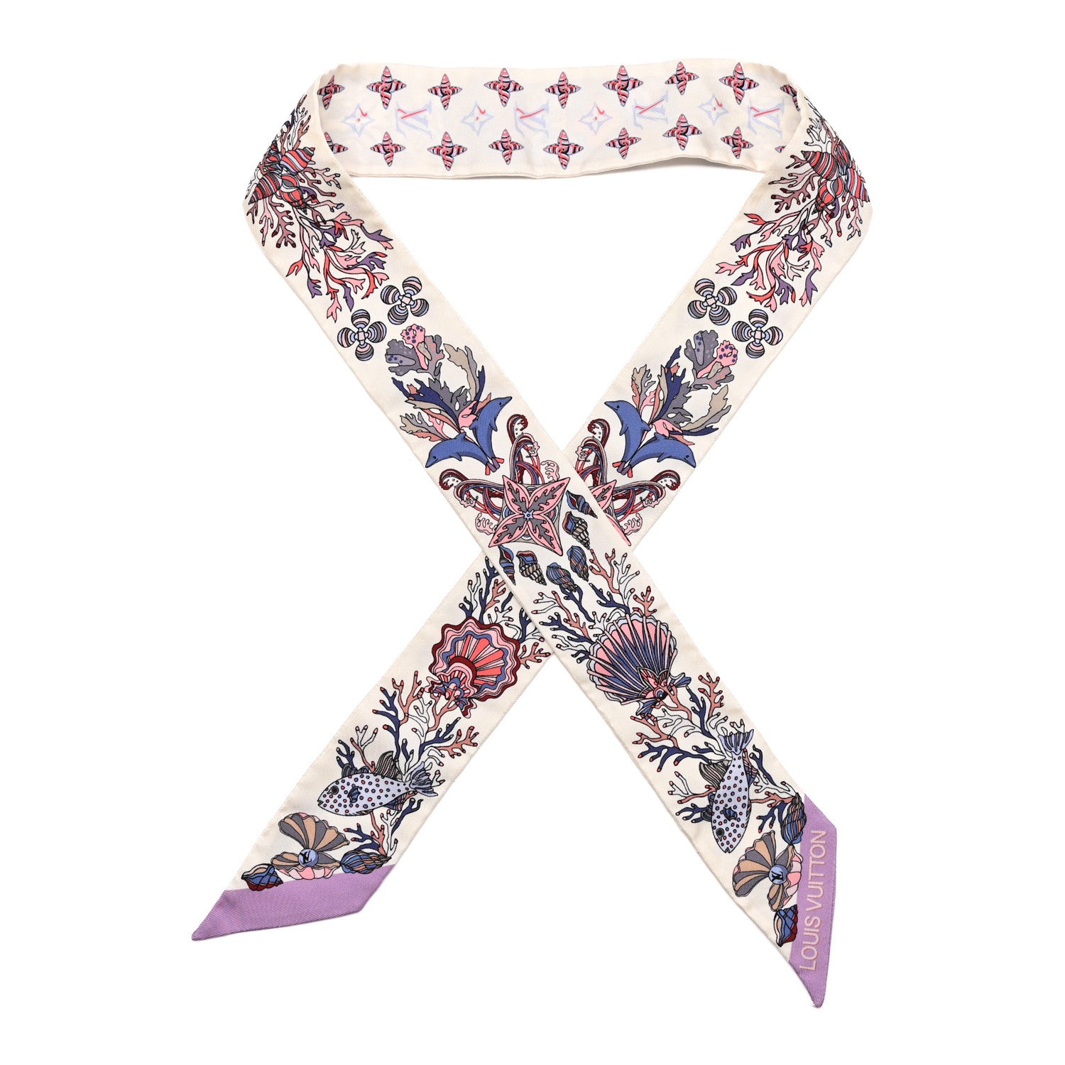 Louis Vuitton Silk Sea Of Love BB Bandeau White 1 of 4