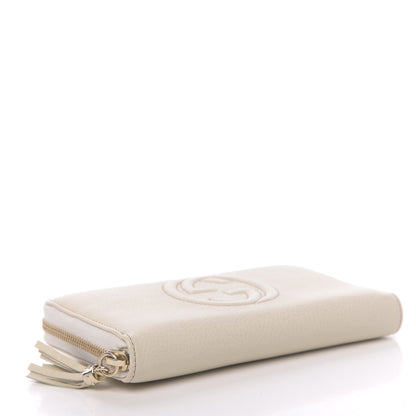 Gucci Pebbled Calfskin Soho Zip Around Wallet Off White 4 of 7