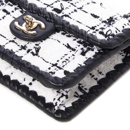 Chanel Tweed Braided Calfskin Mini My Own Frame Flap Grey Black 5 of 10