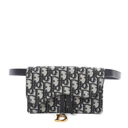Christian Dior Oblique Saddle Belt Bag Blue 1 of 9