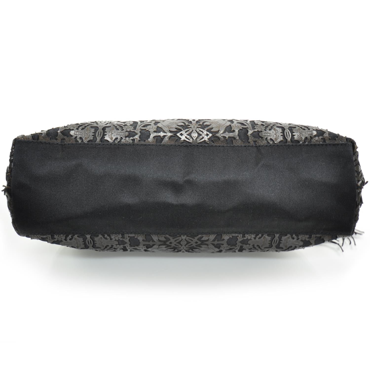 Bottega Veneta Satin Leather Laser Cut Floral Frame Bag 4 of 8