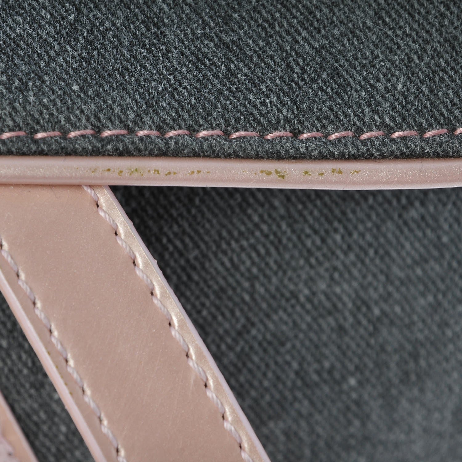 Christian Dior Patent Denim Jeans Saddle Bag Grey Pink 8 of 8