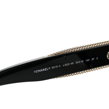 Chanel Acetate Oval Sunglasses 5515 Black 5 of 9