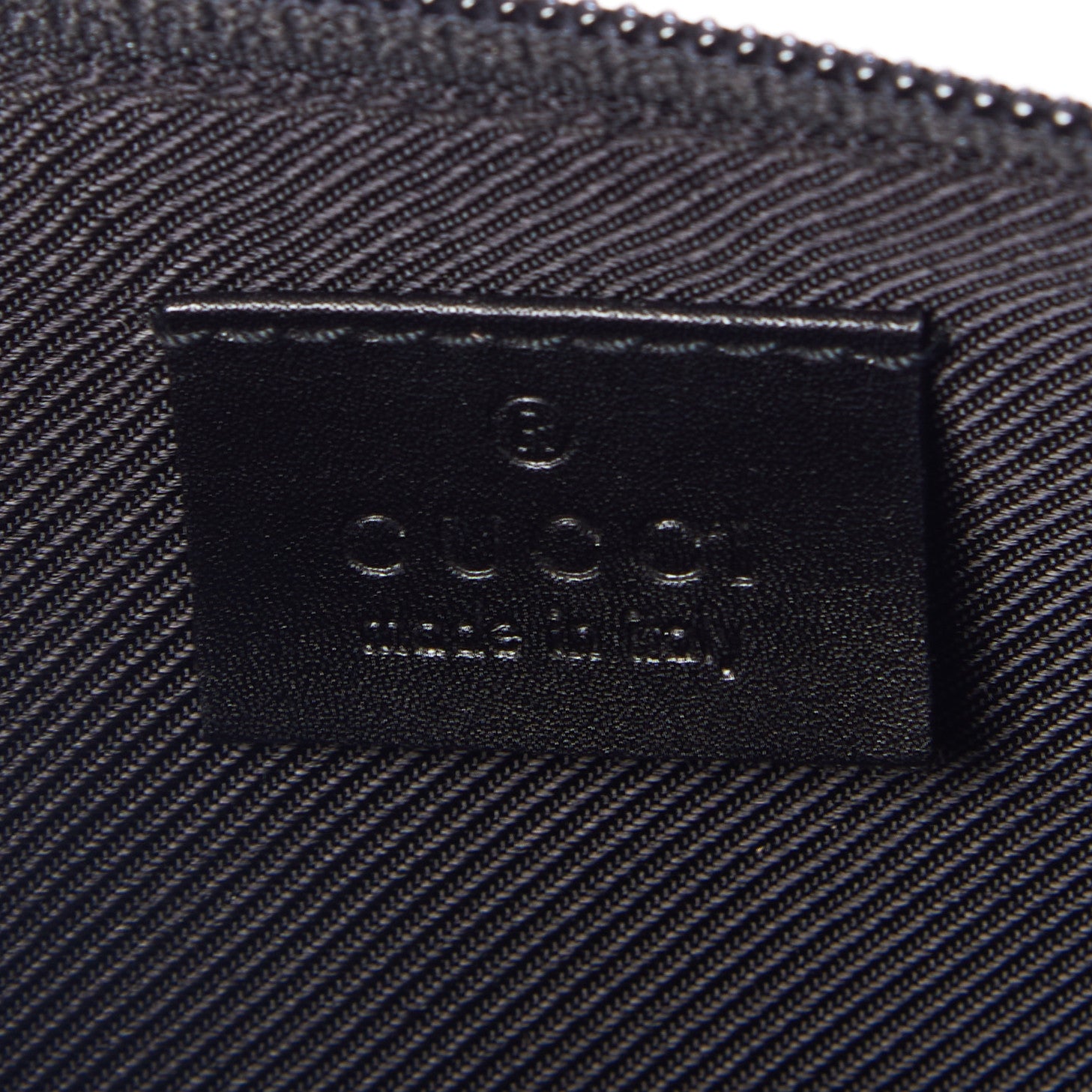 Gucci Denim Monogram Boat Pochette Black 7 of 8