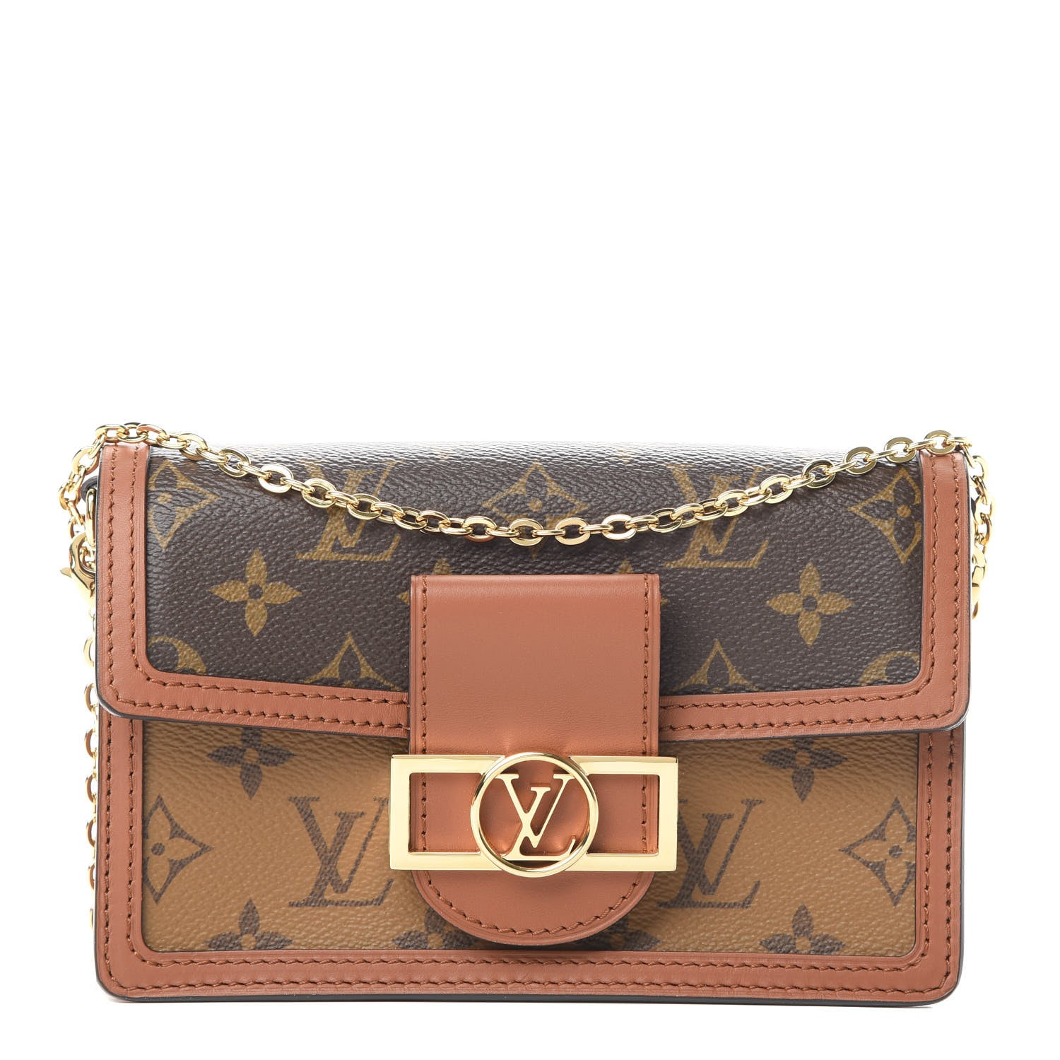 Louis Vuitton Reverse Monogram Dauphine Chain Wallet 1 of 11