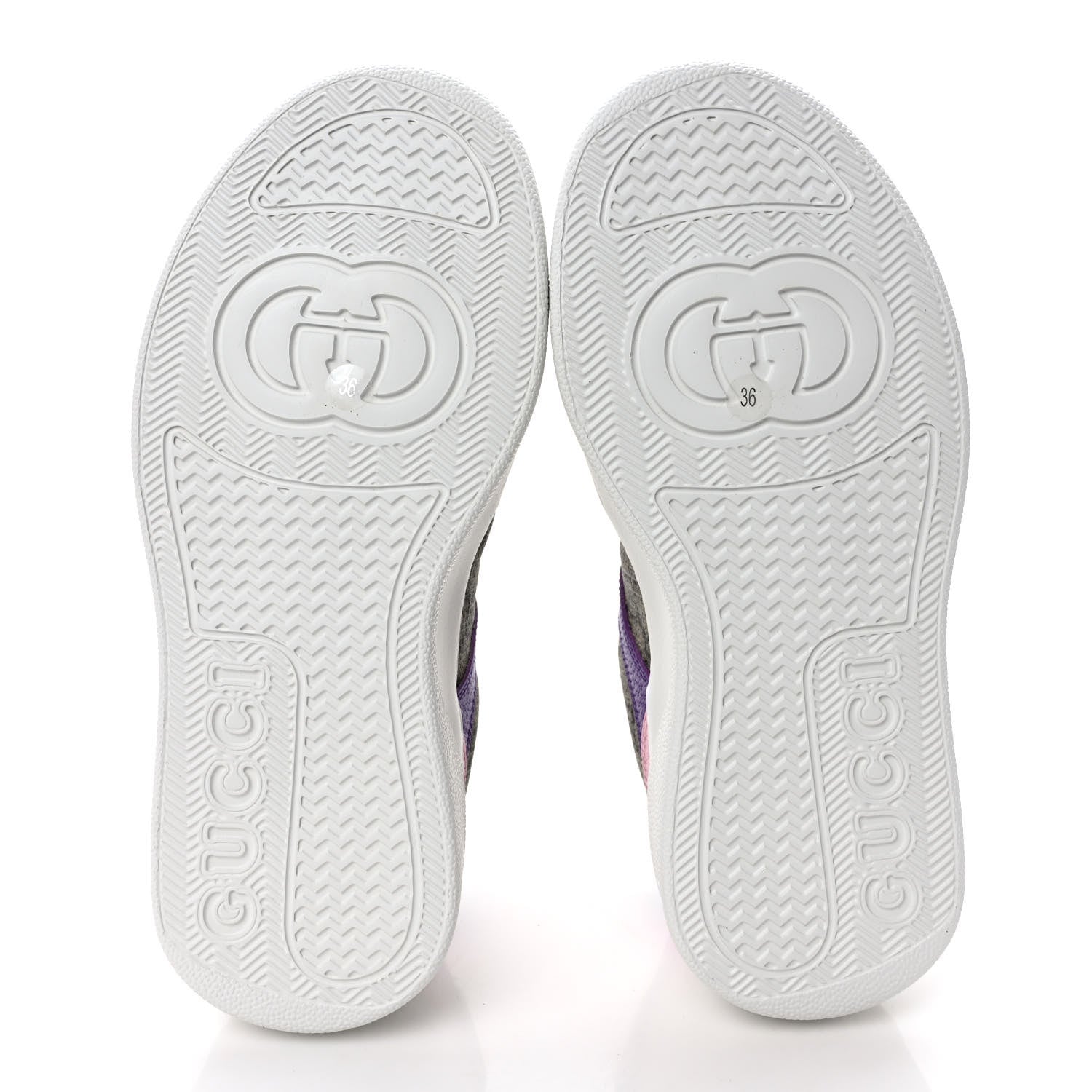 Gucci Calfskin GG Supreme Monogram Perforated Womens Platform 55mm Sneakers 36 Beige Ebony Sugar Pink Crop Shine Purple 6 of 10