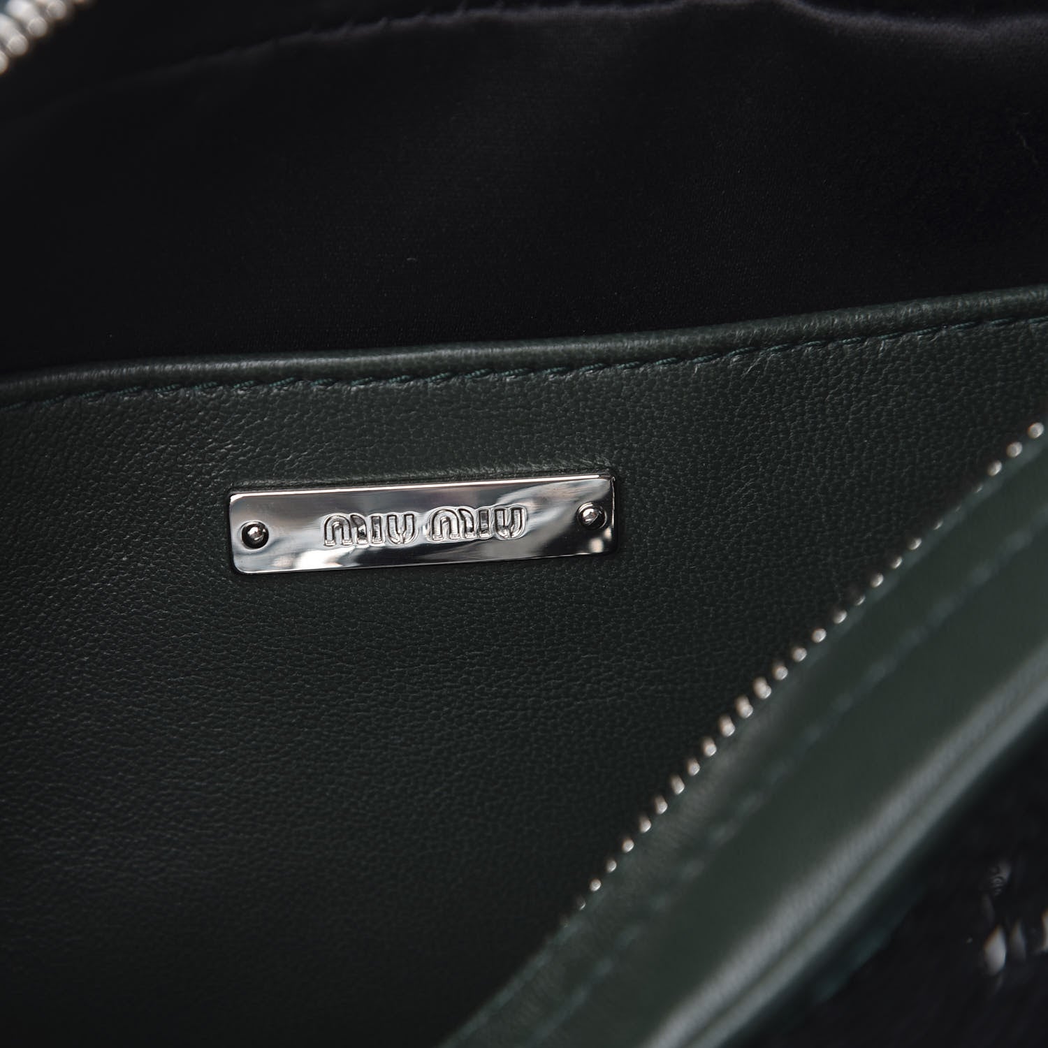 Miu Miu Paillettes Sequin Chain Camera Bag Smeraldo 6 of 9