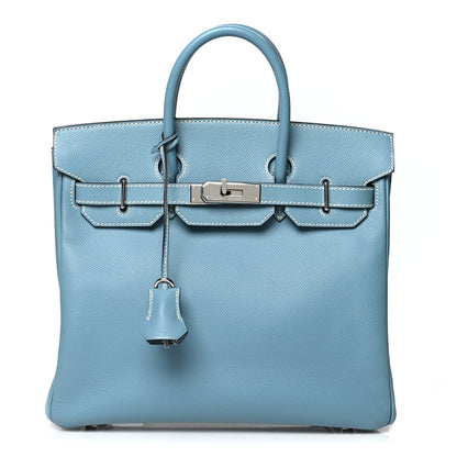 Hermes Epsom HAC Birkin 28 Blue Jean 1 of 11