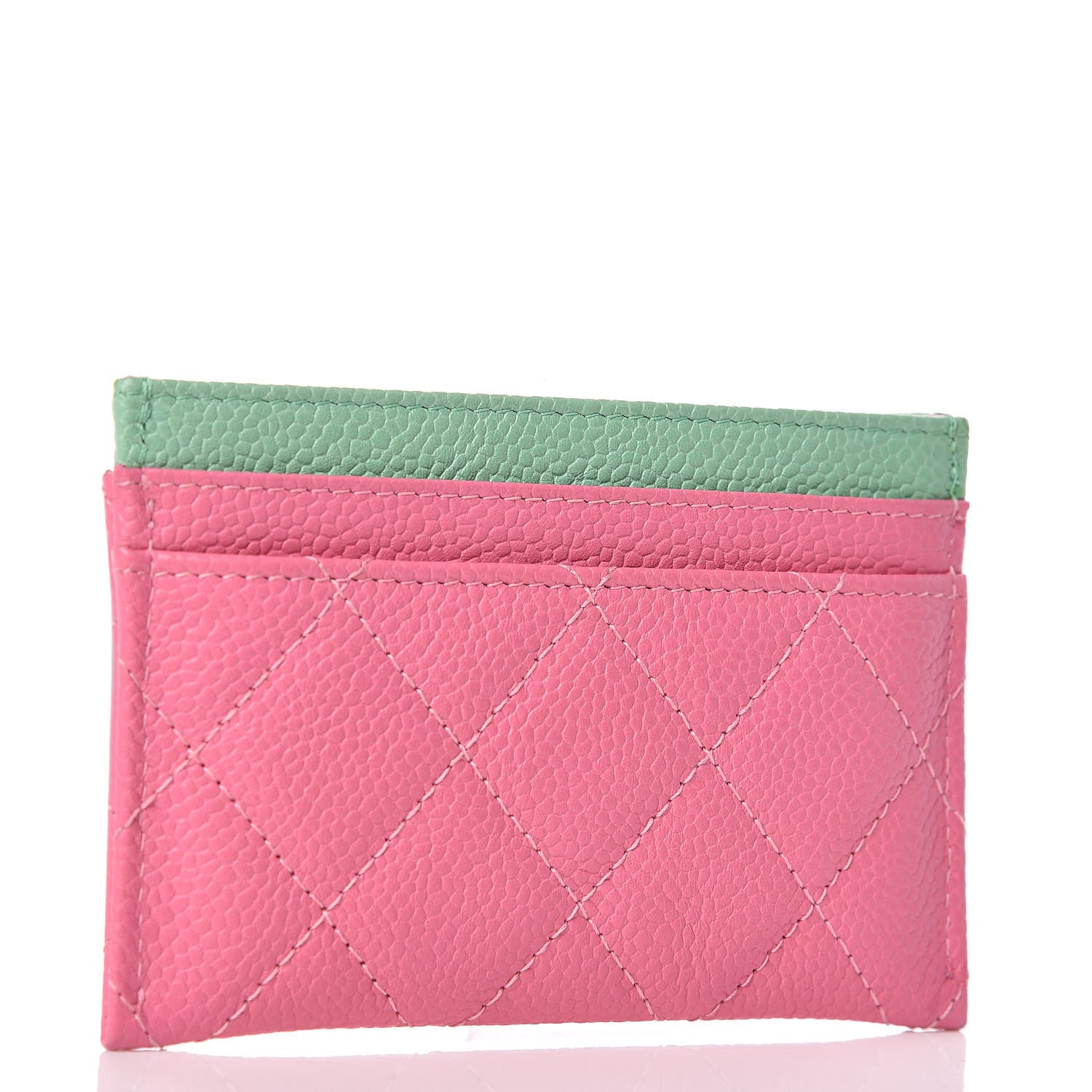 Chanel Caviar Quilted CC Filigree Card Holder Pink Blue Green 3 of 9