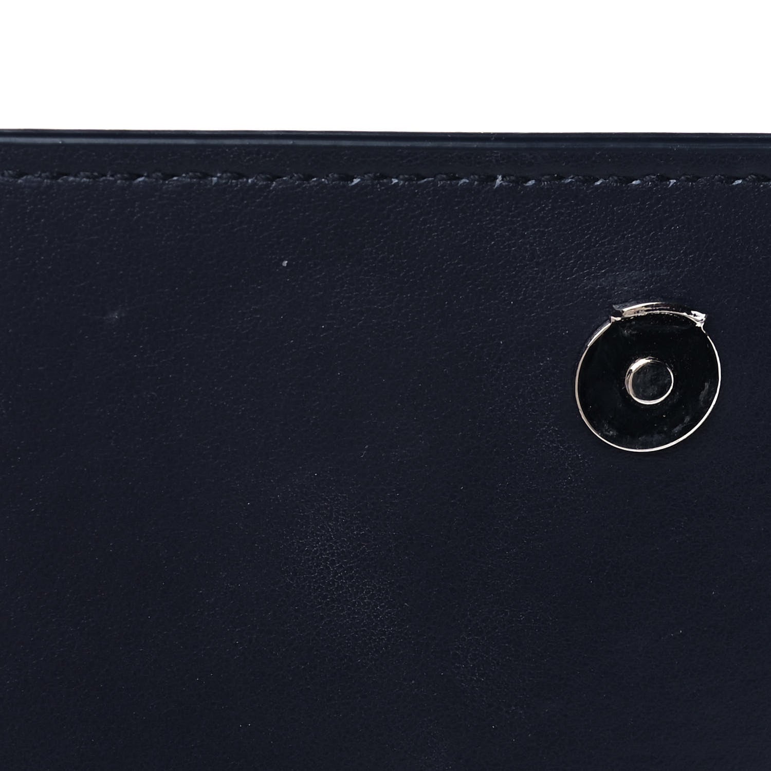 Saint Laurent Calfskin Crocodile Embossed Monogram Sunset Chain Wallet New Cobalt 9 of 13