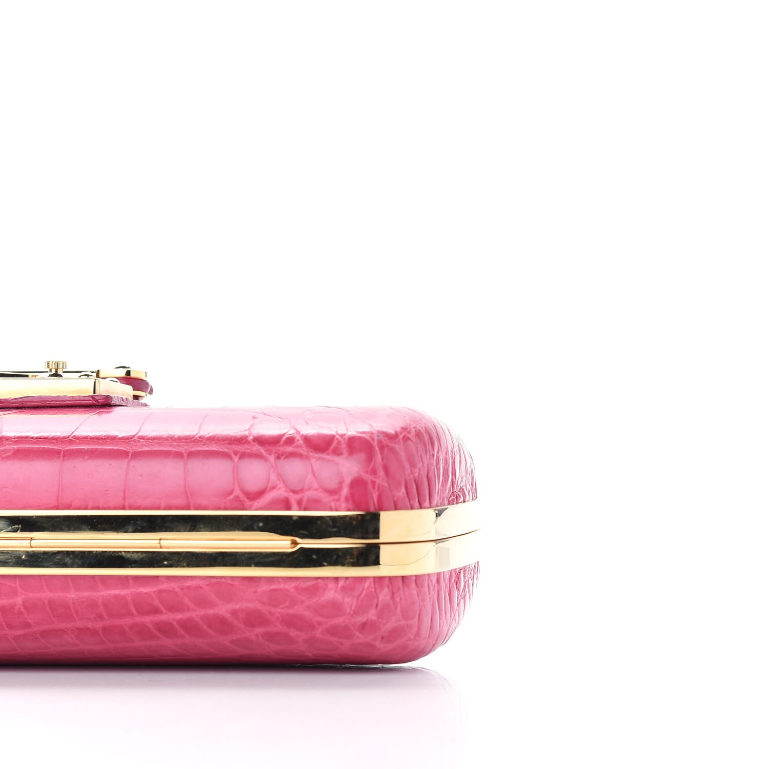 Louis Vuitton Crocodile Minaudiere Tresor Clutch Pink 8 of 8