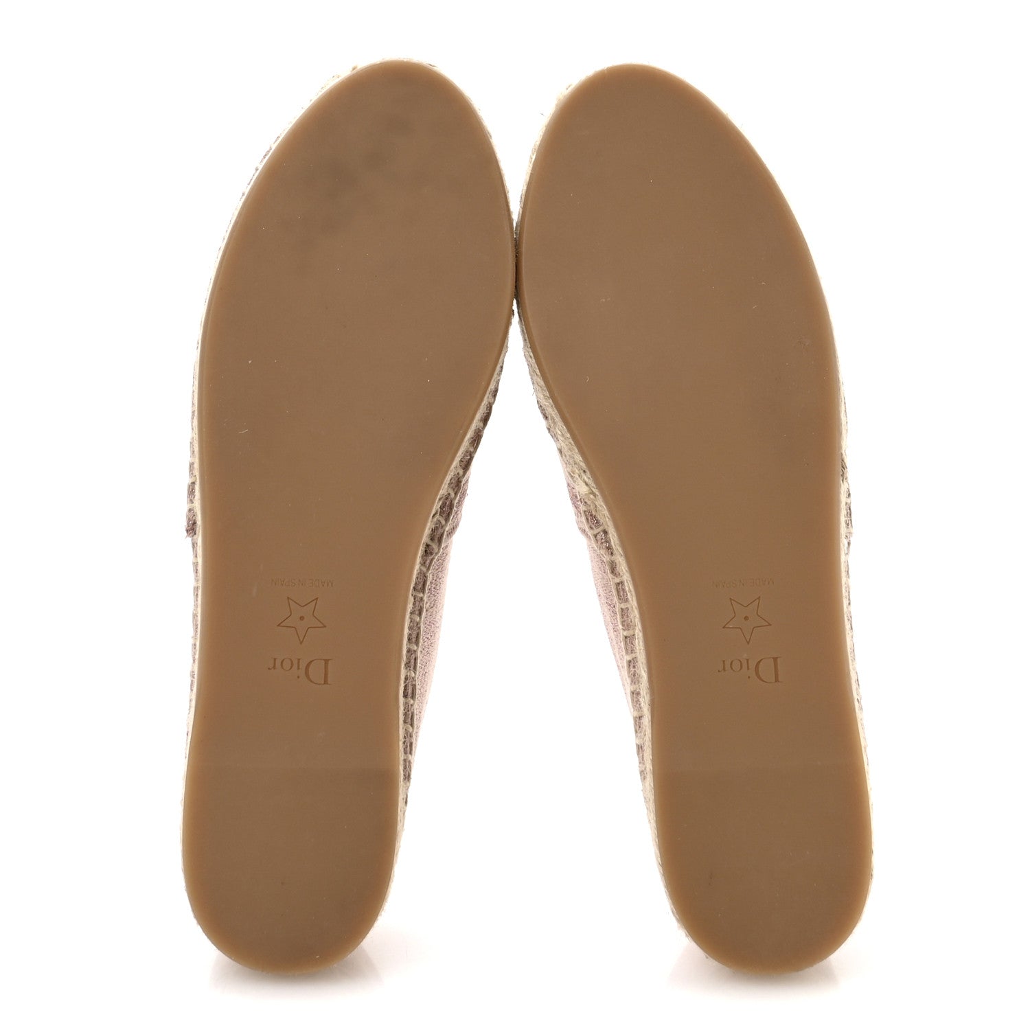 Christian Dior Metallic Cotton Embroidered Granville Espadrille 37 Rose 6 of 8