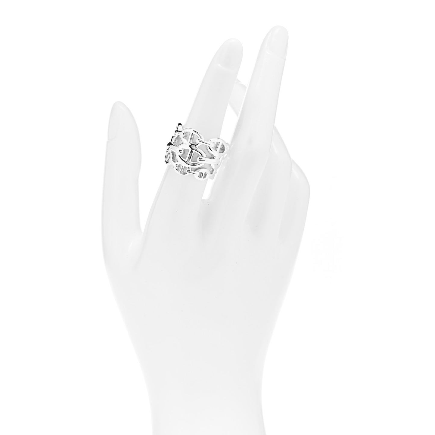 Sterling Silver GM Chaine d'Ancre Enchainee Band Ring 53 6.25