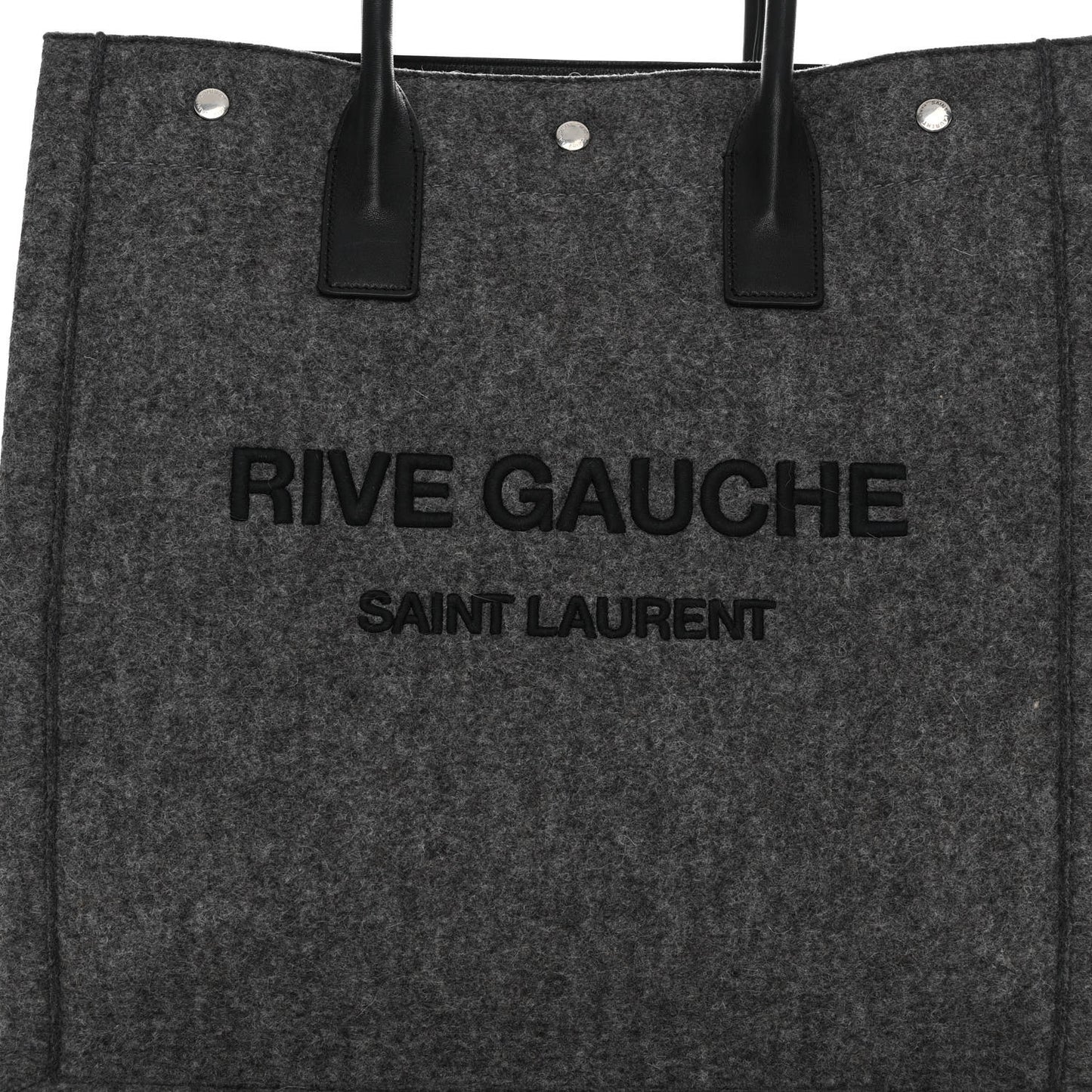 Wool Calfskin Rive Gauche North South Tote Grey