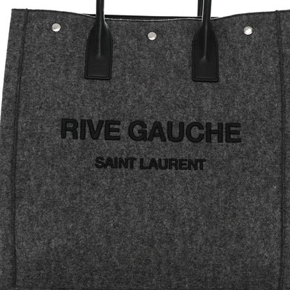 Saint Laurent Wool Calfskin Rive Gauche North South Tote Grey 7 of 9