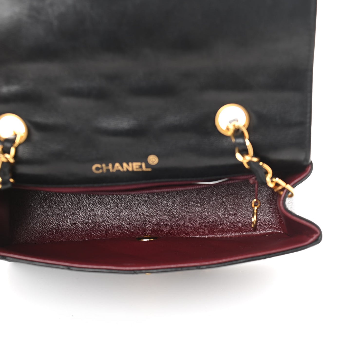 Lambskin Quilted Small Single Flap Black