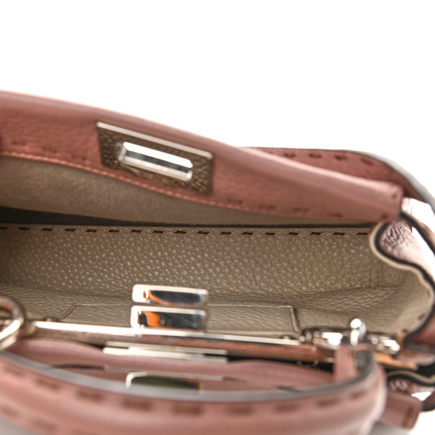 Cuoio Romano Selleria Bi-Color Mini Peekaboo Iconic Satchel English Rose Camelia
