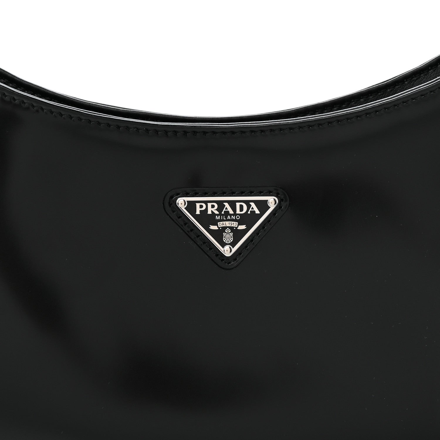 Prada Spazzolato Cleo Shoulder Bag Black 8 of 10