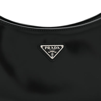 Prada Spazzolato Cleo Shoulder Bag Black 8 of 10