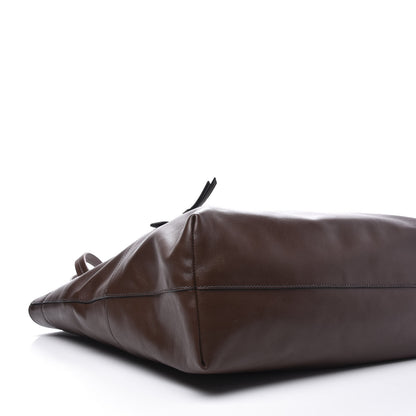 Miu Miu Vitello Soft Calfskin Shopping Tote Bruciato 5 of 10