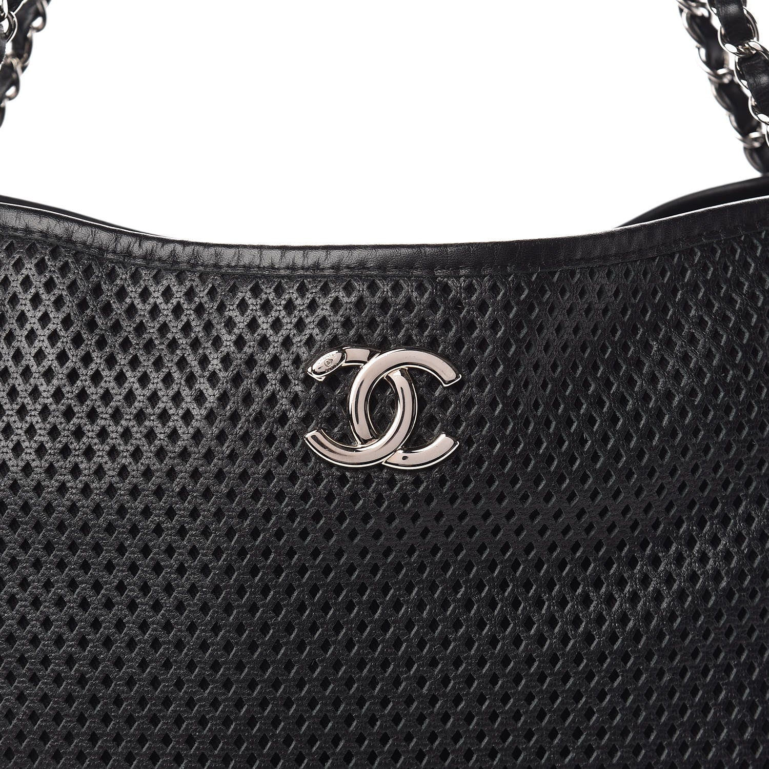 Chanel Calfskin Perforated Up In The Air Tote Black 10 of 14