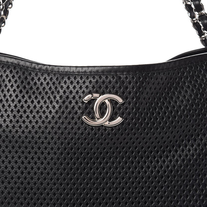 Chanel Calfskin Perforated Up In The Air Tote Black 10 of 14