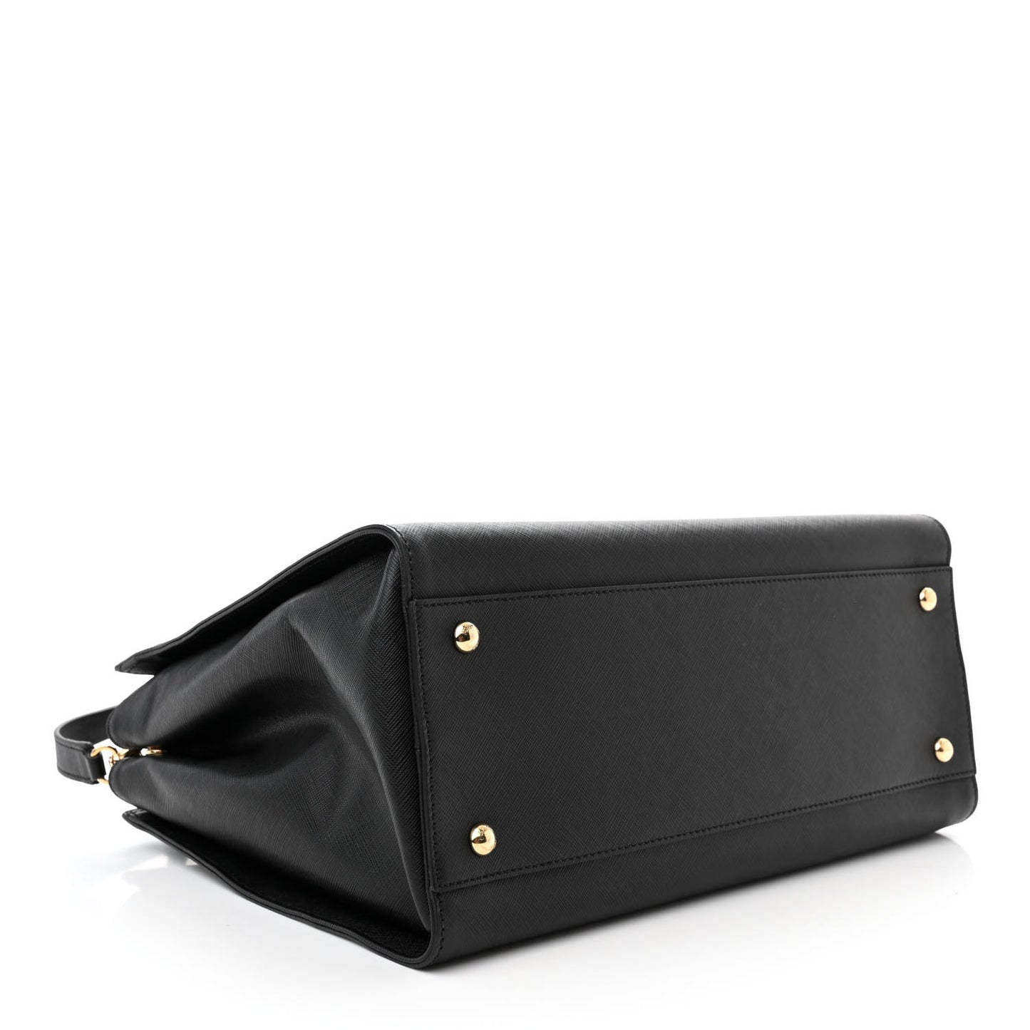 Hammered Calfskin Briana Tote Black