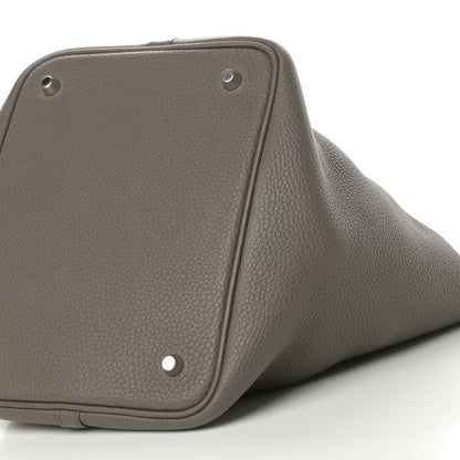 Hermes Taurillon Clemence Picotin Lock 22 MM Etain 10 of 11