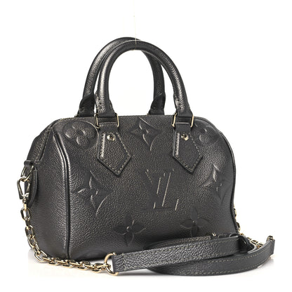 Louis Vuitton Shimmery Empreinte Monogram Giant Speedy Bandouliere 20 Gun Metal 3 of 9